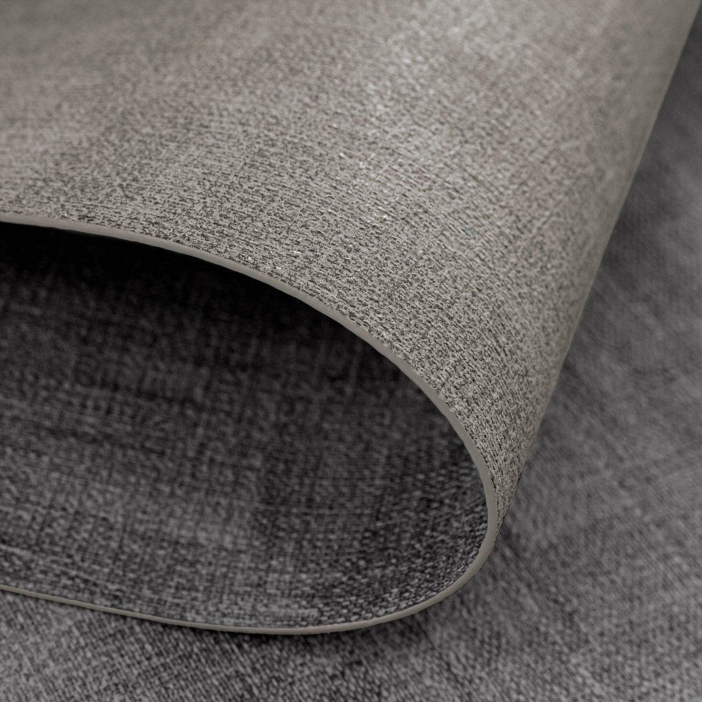 Polyurethane Linen-textured 100% Waterproof Oil-Proof Wipeable Heat Resistant Placemats Set in Dark Grey and Light Grey