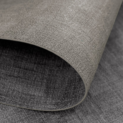 Polyurethane Linen-textured 100% Waterproof Oil-Proof Wipeable Heat Resistant Placemats Set in Dark Grey and Light Grey