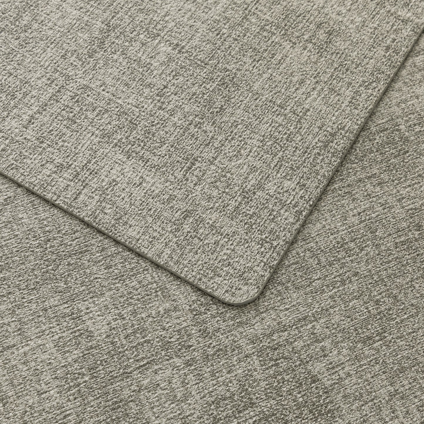 Polyurethane Linen-textured 100% Waterproof Oil-Proof Wipeable Heat Resistant Placemats Set in Light Grey