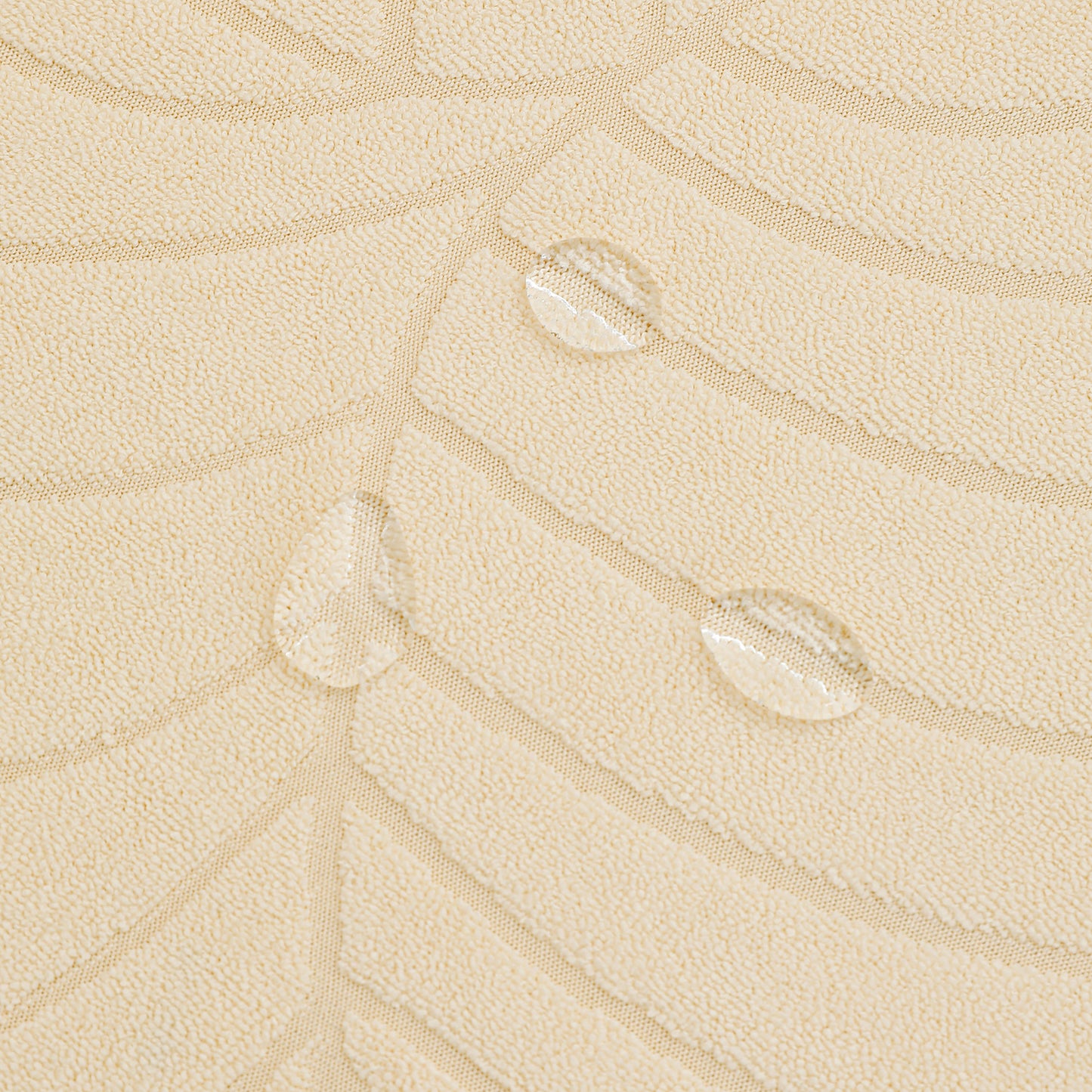 Polyester 100% Waterproof Leaf Pattern Chair Covers in Beige
