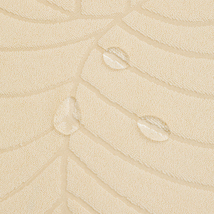 Polyester 100% Waterproof Leaf Pattern Chair Covers in Beige
