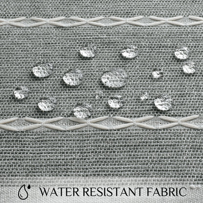 Wrinkle-Resistant and Waterproof Cotton Blend Tassel Tablecloth in Grey Lines