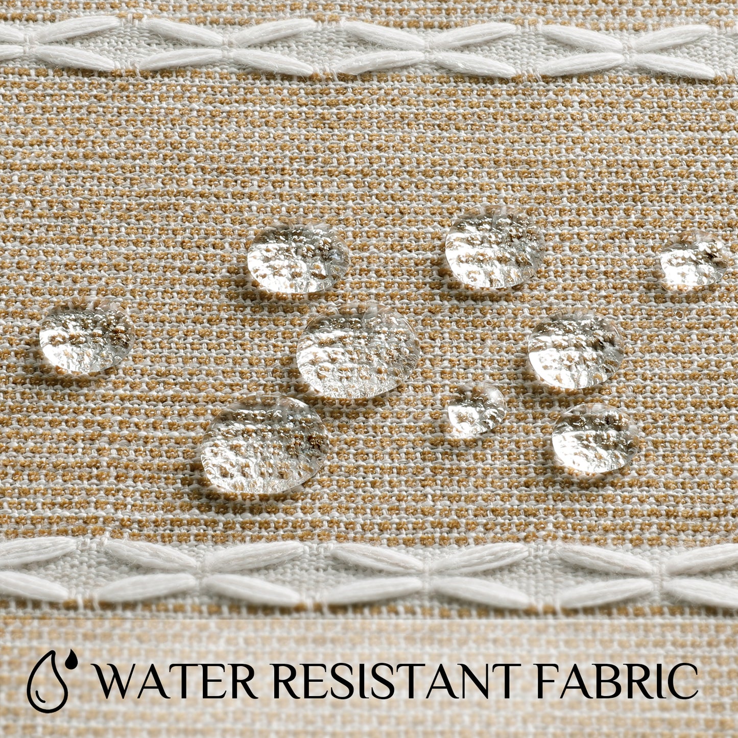 Wrinkle-Resistant and Waterproof Cotton Blend Tassel Tablecloth in Coffee Lines