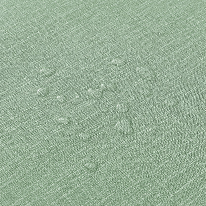 PVC Waterproof Burlap Textured Tablecloth in Light Sage Green