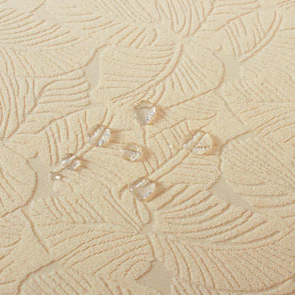 Polyester 100% Waterproof Leaves Pattern Chair Covers in Beige