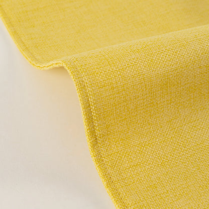 Polyester Burlap Waterproof Oil Resistant Wipeable Heat Resistant Placemats Set in Yellow