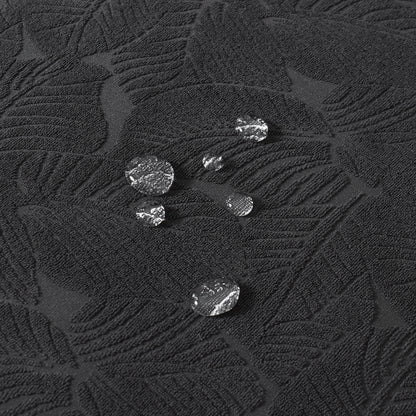 Polyester 100% Waterproof Leaves Pattern Chair Covers in Black