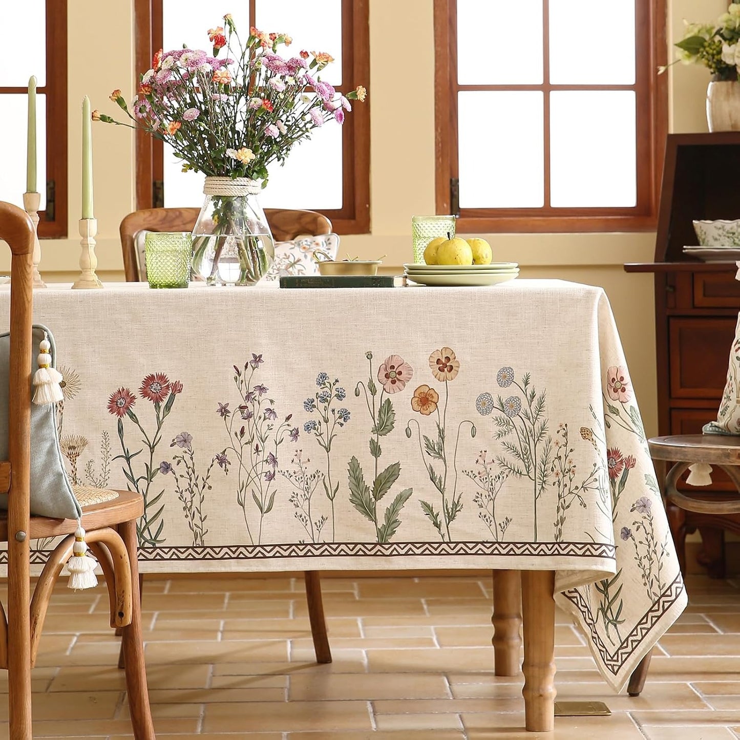 Chenille Serenity G Printed Tablecloth