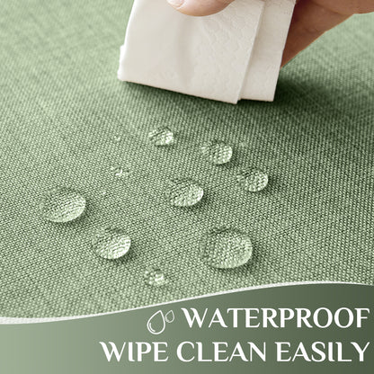 Waterproof Stain-Resistant Polyester Tablecloth in Solid Sage Green