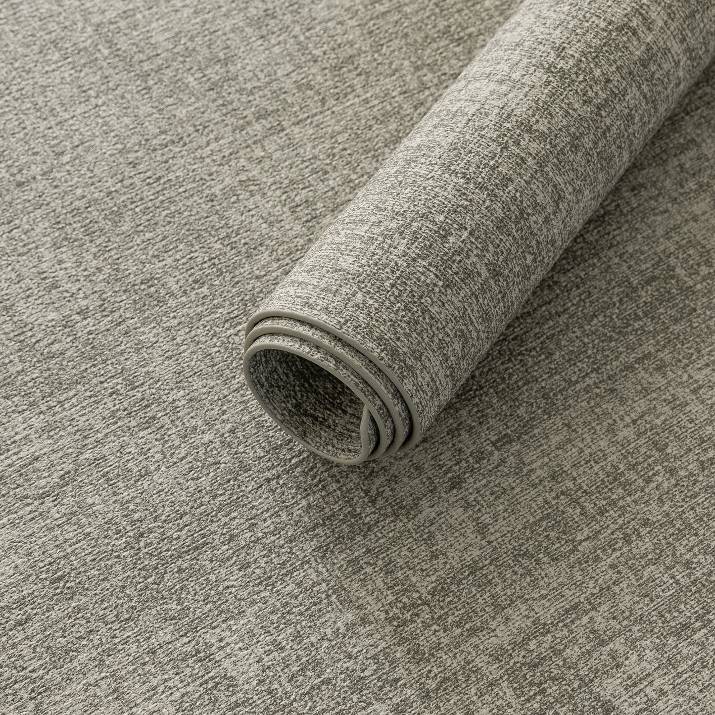 Polyurethane Linen-textured 100% Waterproof Oil-Proof Wipeable Heat Resistant Placemats Set in Light Grey
