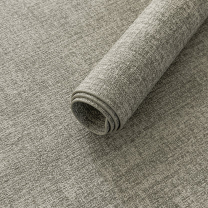 Polyurethane Linen-textured 100% Waterproof Oil-Proof Wipeable Heat Resistant Placemats Set in Light Grey