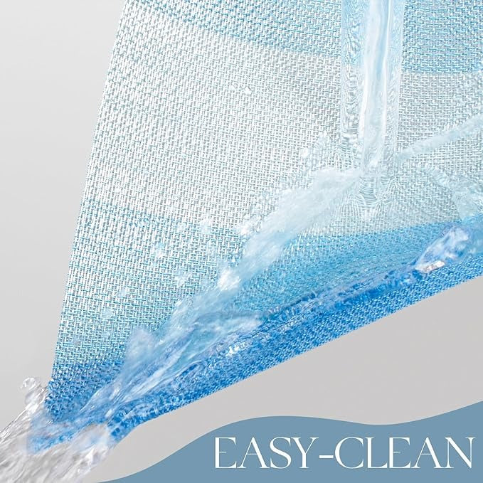 Plastic Woven Heat Resistant Placemats in Gradient Blue