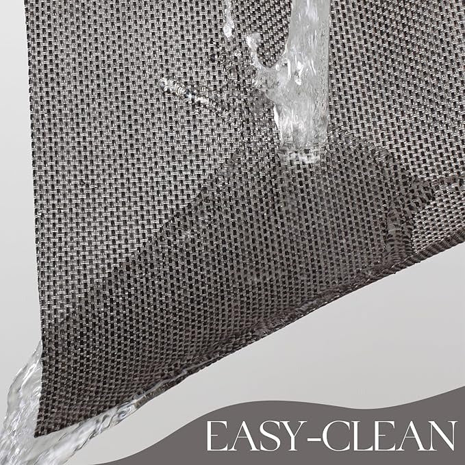 Plastic Woven Heat Resistant Placemats in Dark Grey