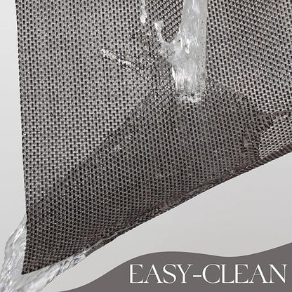 Plastic Woven Heat Resistant Placemats in Dark Grey