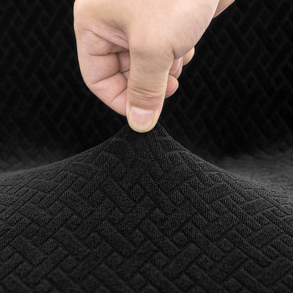 Polyester 100% Waterproof Oblong Pattern Chair Covers in Black