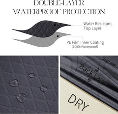 Polyester 100% Waterproof Diamond Pattern Chair Covers in Dark Grey