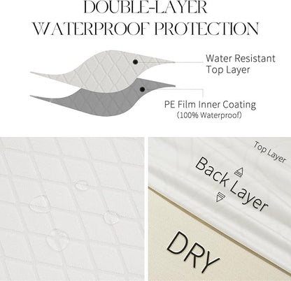 Polyester 100% Waterproof Diamond Pattern Chair Covers in White