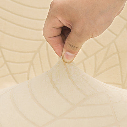 Polyester 100% Waterproof Leaf Pattern Chair Covers in Beige