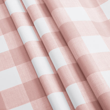 PVC Waterproof Plaid Wrap Plaid Tablecloth in White and Pink
