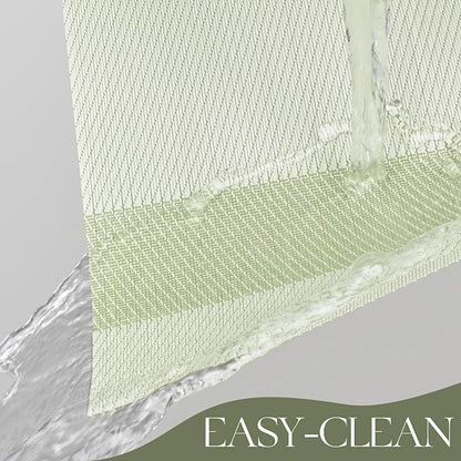 Plastic Woven Heat Resistant Placemats in Grass Green