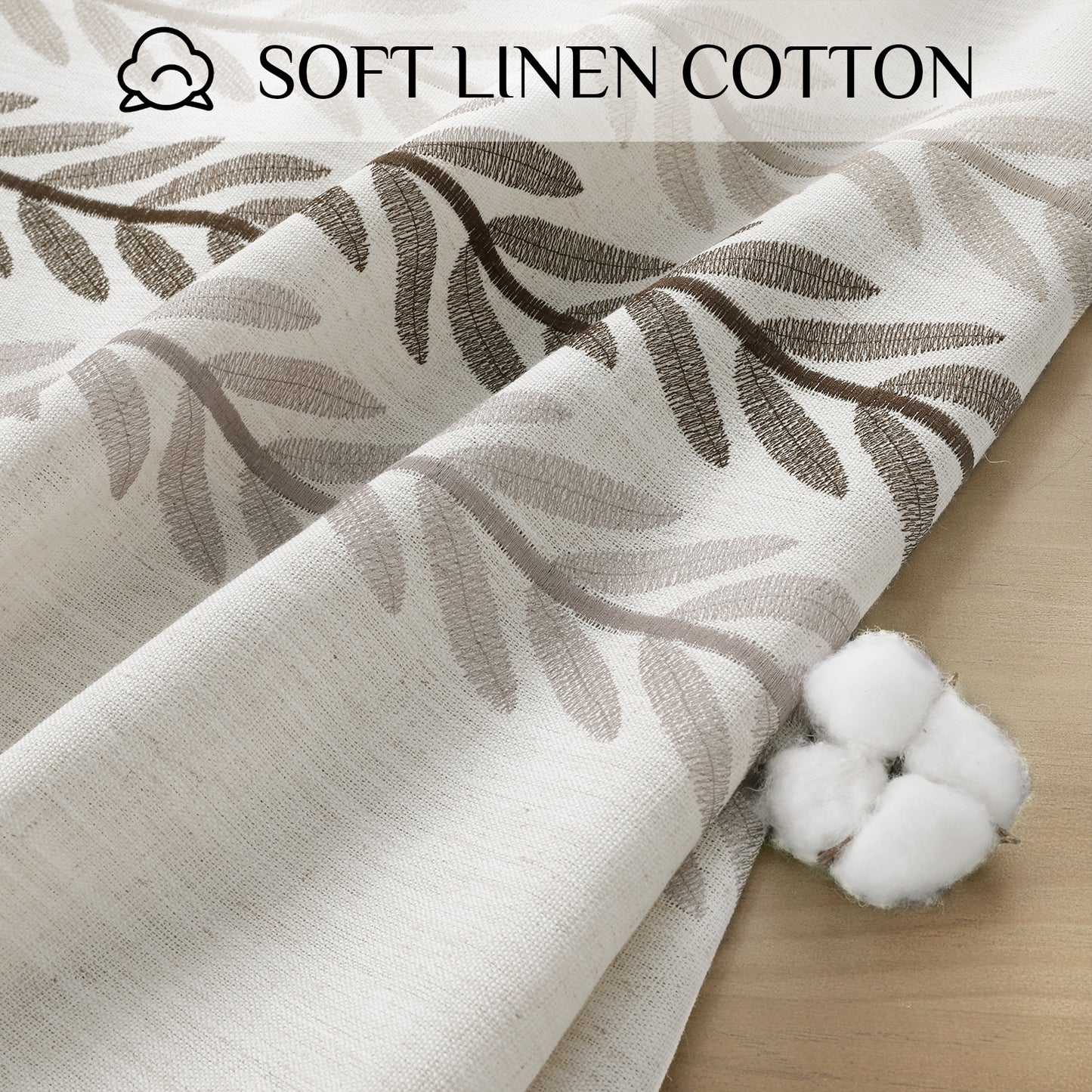 Wrinkle-Resistant Cotton Blend Classic Tassel Tablecloth in Wine Leaf