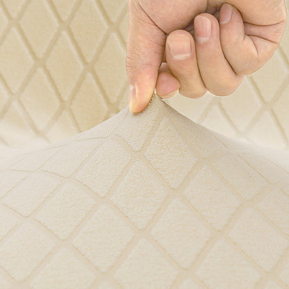 Polyester 100% Waterproof Diamond Pattern Chair Covers in Beige