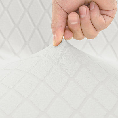 Polyester 100% Waterproof Diamond Pattern Chair Covers in White