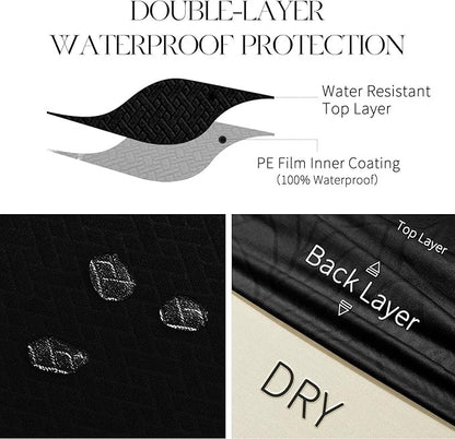 Polyester 100% Waterproof Oblong Pattern Chair Covers in Black