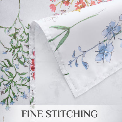 Polyester Waterproof And Stain Resistant Wild Floral Tablecloth in Wildflower-b