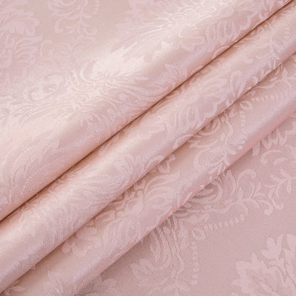 Polyester Jacquard Wellington Waterproof Damask Pattern Tablecloth in Light Pink