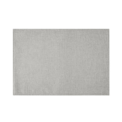 Polyester Burlap Waterproof Oil Resistant Wipeable Heat Resistant Placemats Set in Light Grey