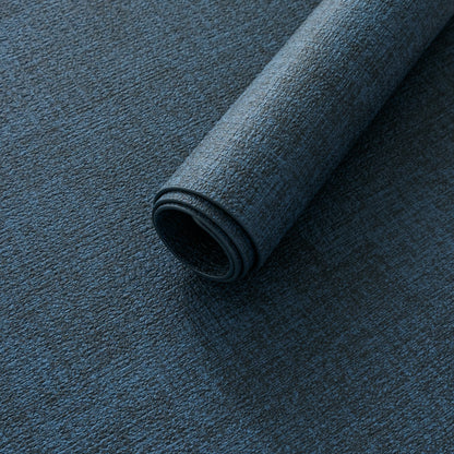 Polyurethane Linen-textured 100% Waterproof Oil-Proof Wipeable Heat Resistant Placemats Set in Navy Blue