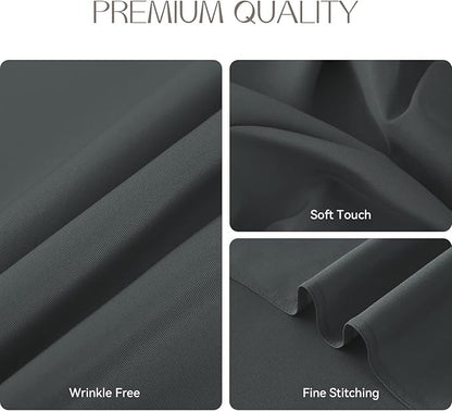 Classic Polyester Table Linen in Darkgrey