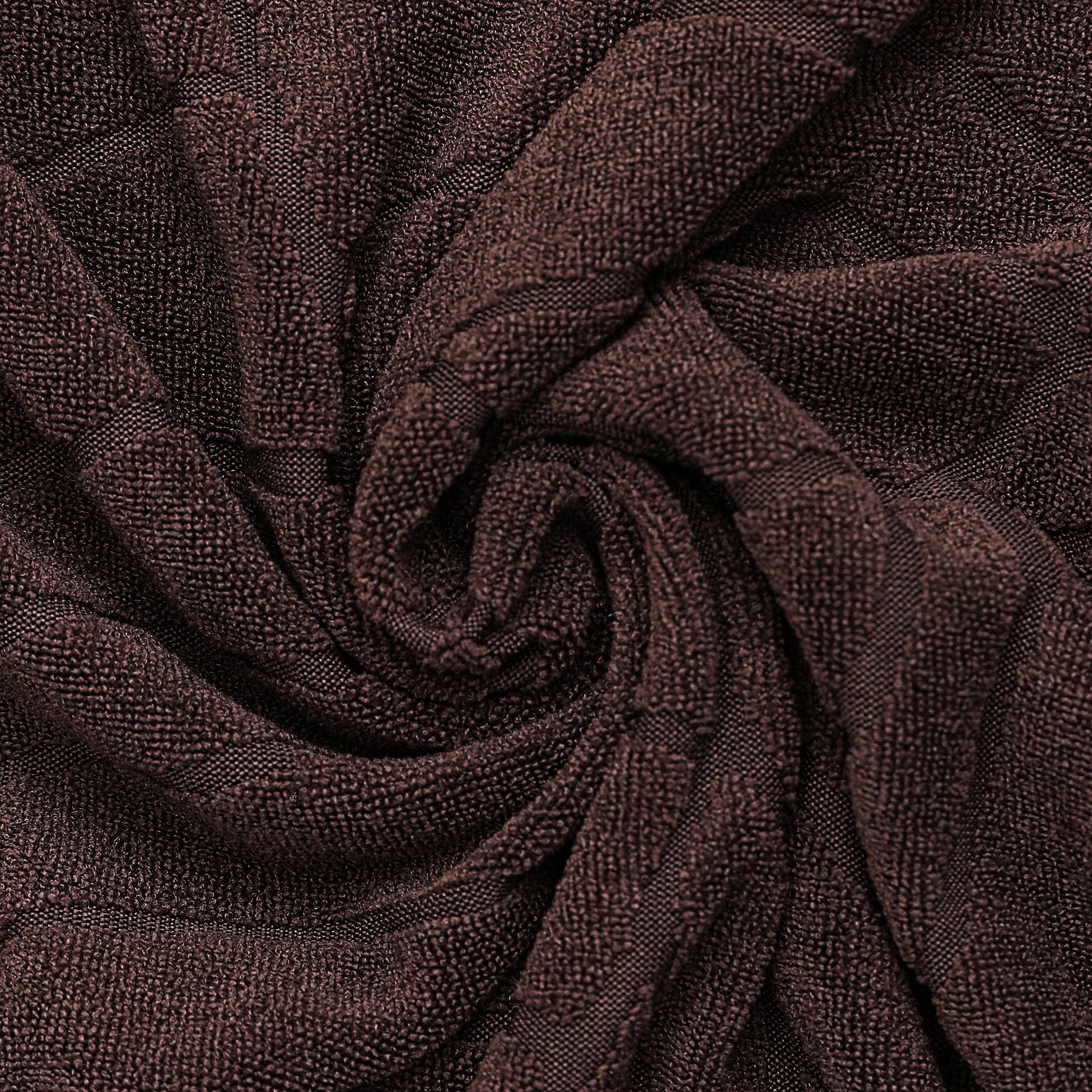 Polyester 100% Waterproof Leaf Pattern Chair Covers in Chocolate