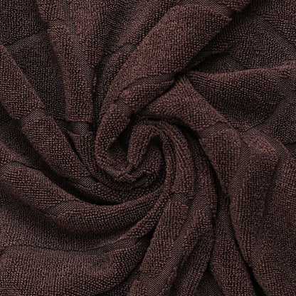 Polyester 100% Waterproof Leaf Pattern Chair Covers in Chocolate