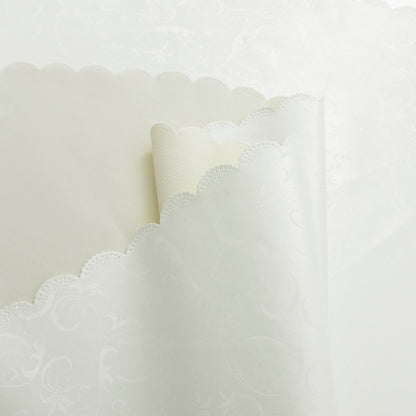 Polyurethane Crochet 100% Waterproof and Oil Resistant Chequered Tablecloth in White