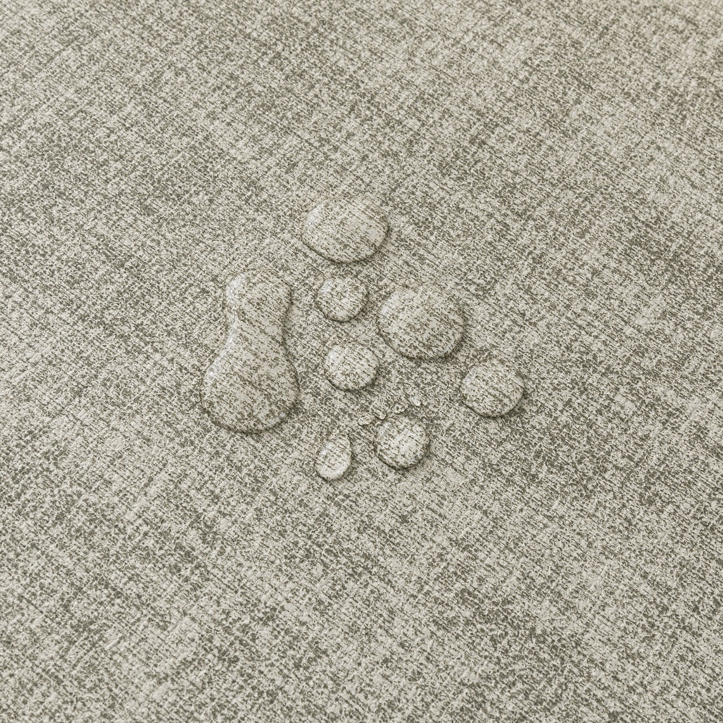 Polyurethane Linen-textured 100% Waterproof Oil-Proof Wipeable Heat Resistant Placemats Set in Light Grey