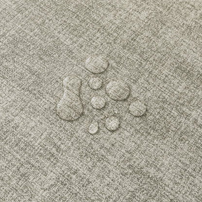 Polyurethane Linen-textured 100% Waterproof Oil-Proof Wipeable Heat Resistant Placemats Set in Light Grey