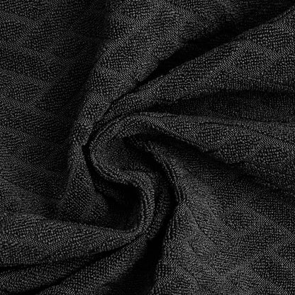 Polyester 100% Waterproof Oblong Pattern Chair Covers in Black