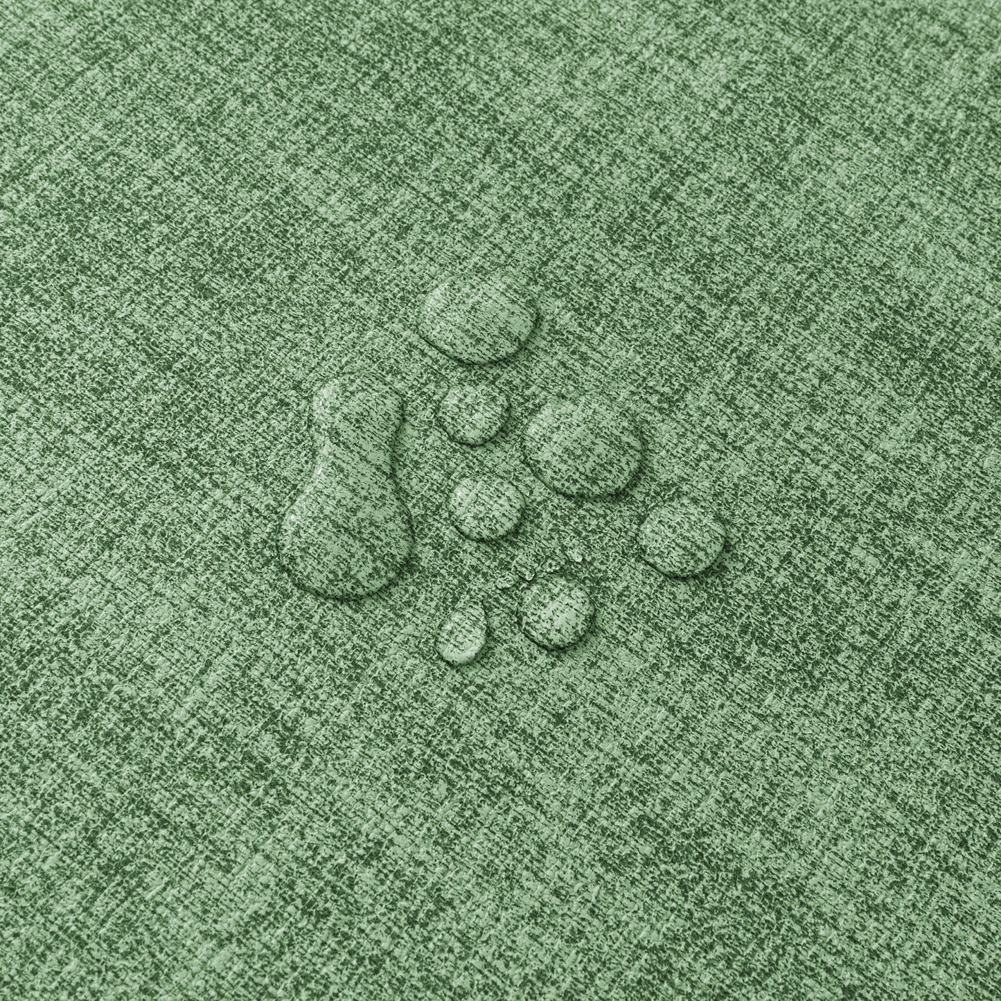 Polyurethane Linen-textured 100% Waterproof Oil-Proof Wipeable Heat Resistant Placemats Set in Dark Green