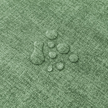 Polyurethane Linen-textured 100% Waterproof Oil-Proof Wipeable Heat Resistant Placemats Set in Dark Green