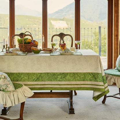 Chenille Lily of the Valley Printed Tablecloth