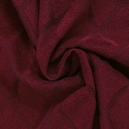 Polyester 100% Waterproof Diamond Pattern Chair Covers in Burgundy