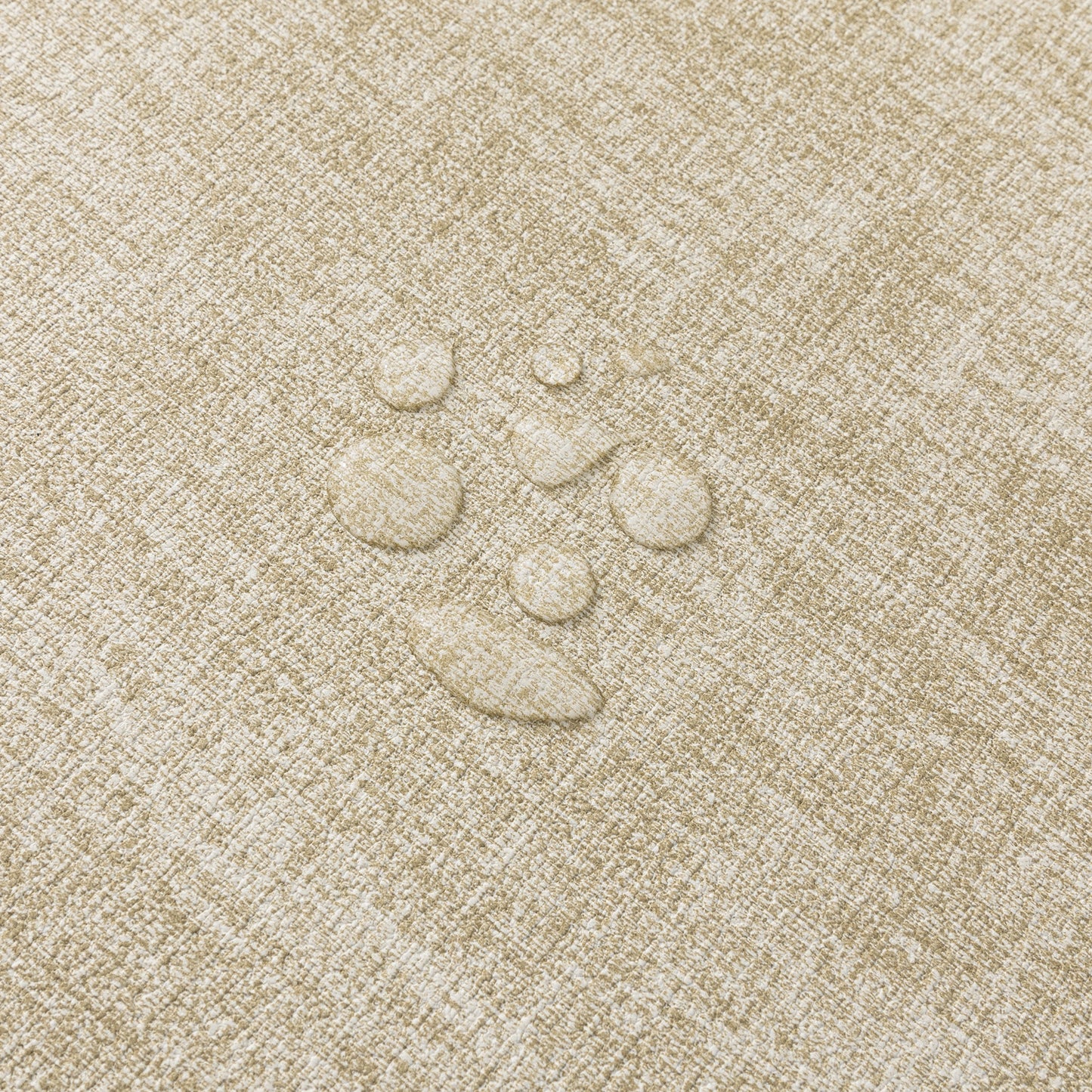 Polyurethane Linen-textured 100% Waterproof Oil-Proof Wipeable Heat Resistant Placemats Set in Beige