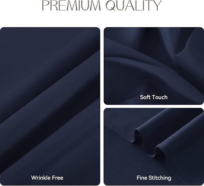 Classic Polyester Table Linen in Navy Blue