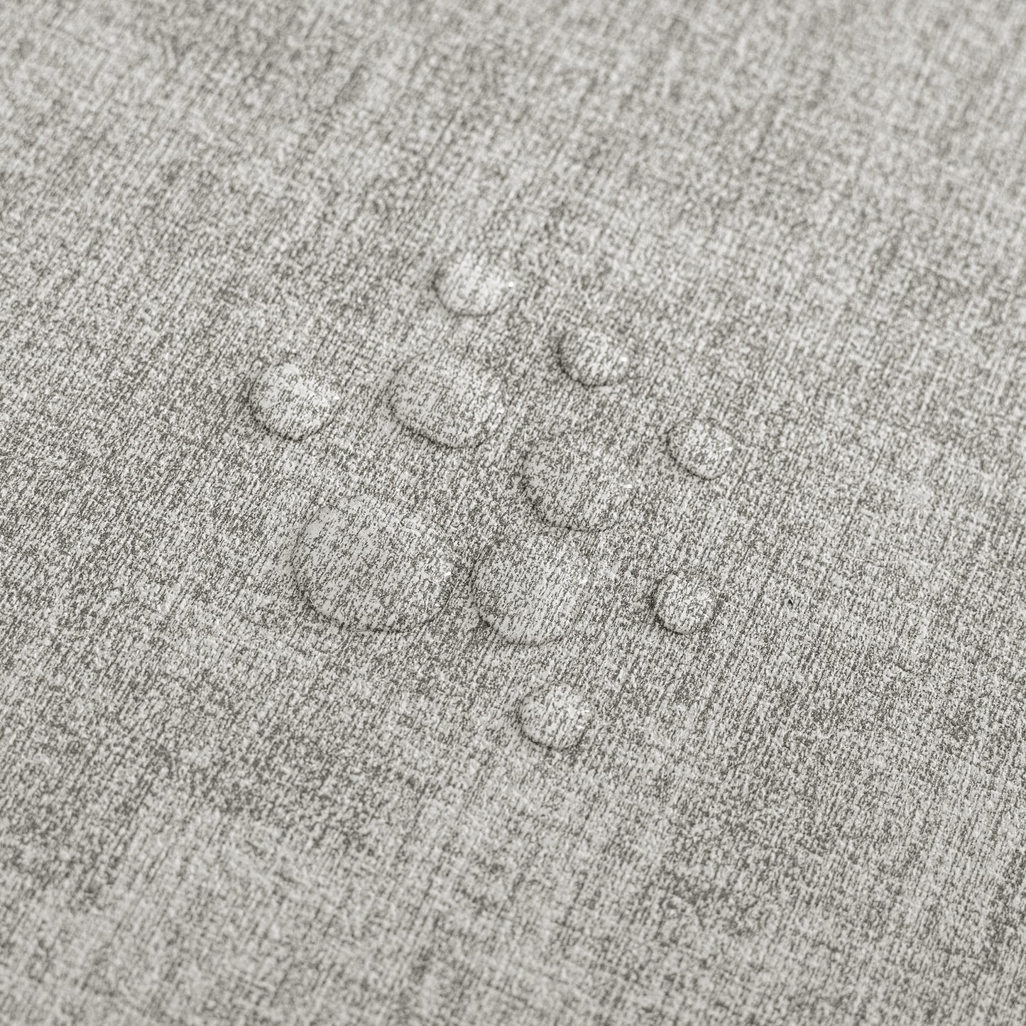 Polyurethane Linen-textured 100% Waterproof Oil-Proof Wipeable Heat Resistant Round Placemats Set in Light Grey