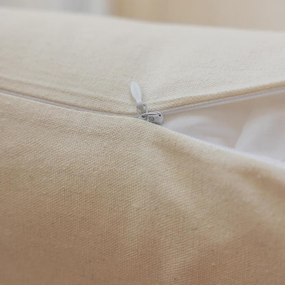 Bohemian neutral striped pillowcases with tassels