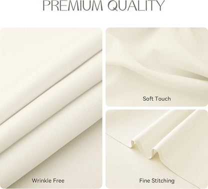 Classic Polyester Table Linen in Ivory
