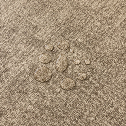 Polyurethane Linen-textured 100% Waterproof Oil-Proof Wipeable Heat Resistant Placemats Set in Khaki