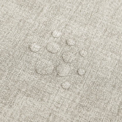 Polyurethane Linen-textured 100% Waterproof Oil-Proof Wipeable Heat Resistant Round Placemats Set in Beige